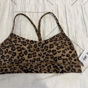 NWT size 10 Lululemon Leopard Print Flow Y Bra